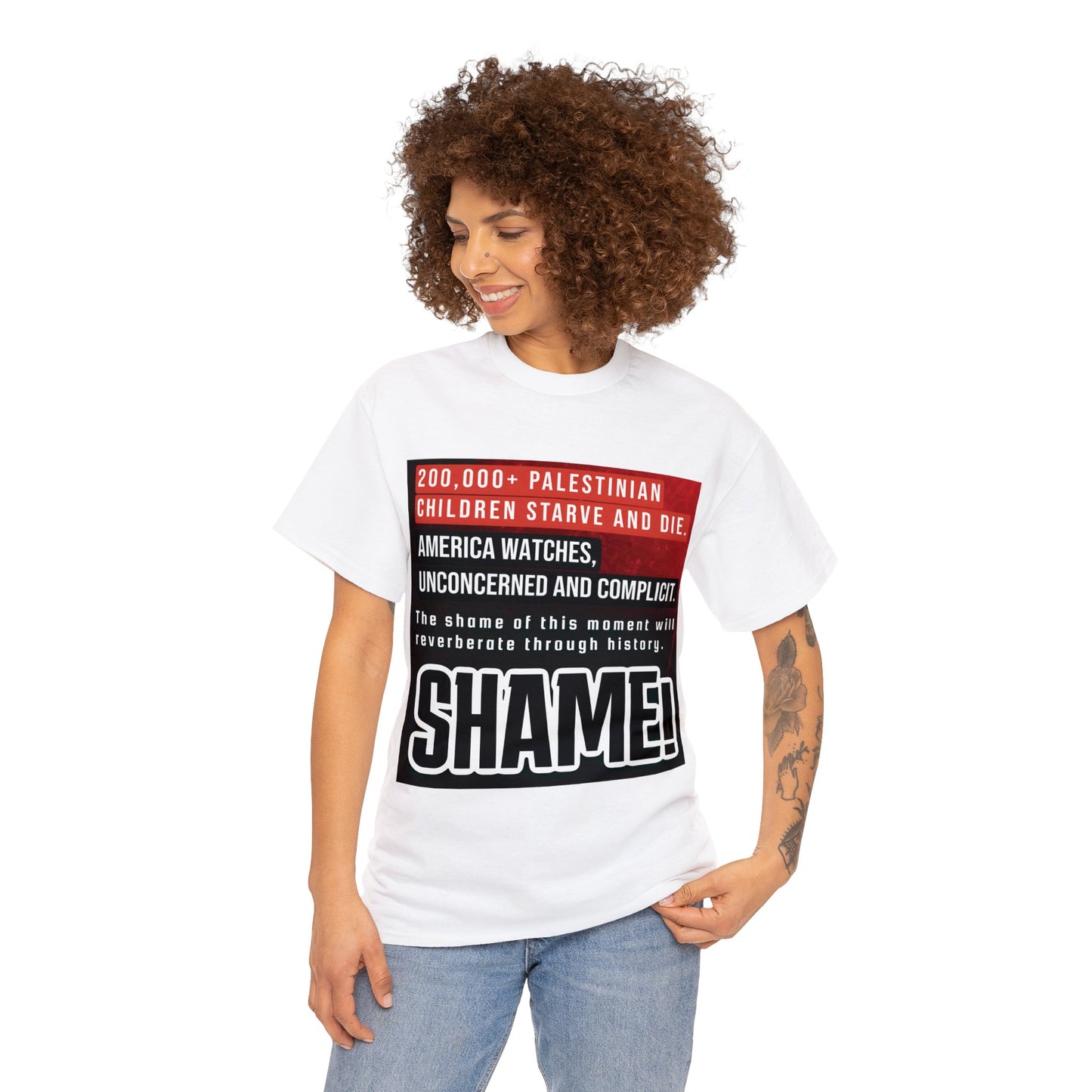 T-SHIRT: USA SHAME - Unisex Heavy Cotton Tee - Express shipping available