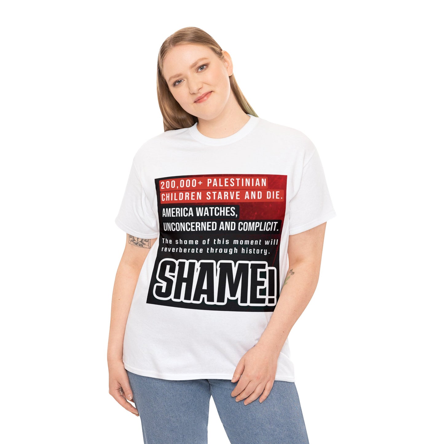 T-SHIRT: USA SHAME - Unisex Heavy Cotton Tee - Express shipping available