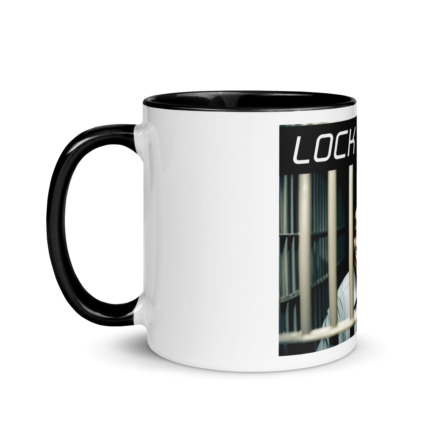 "Lock him up" design #1 mug
