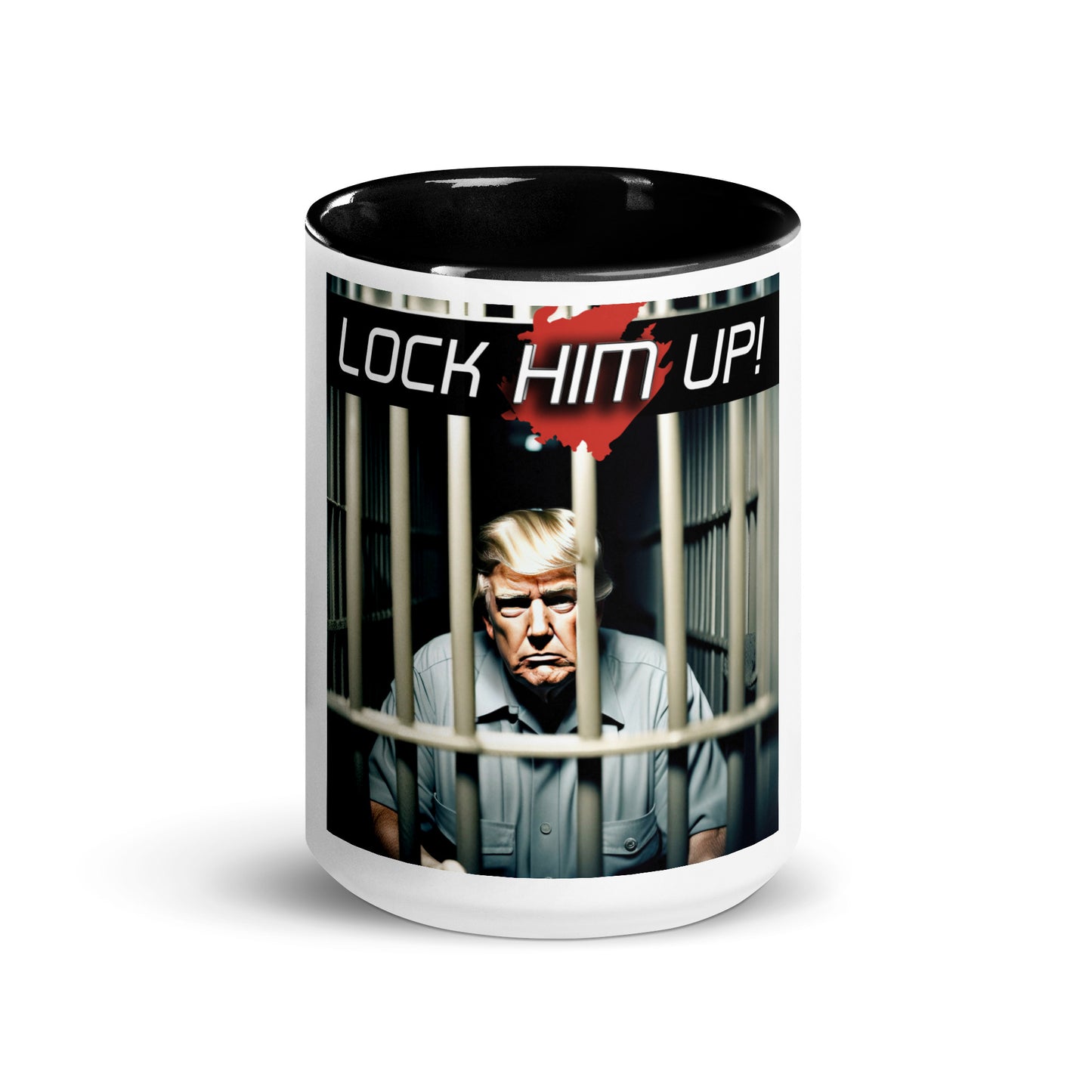 "Lock him up" design #1 mug
